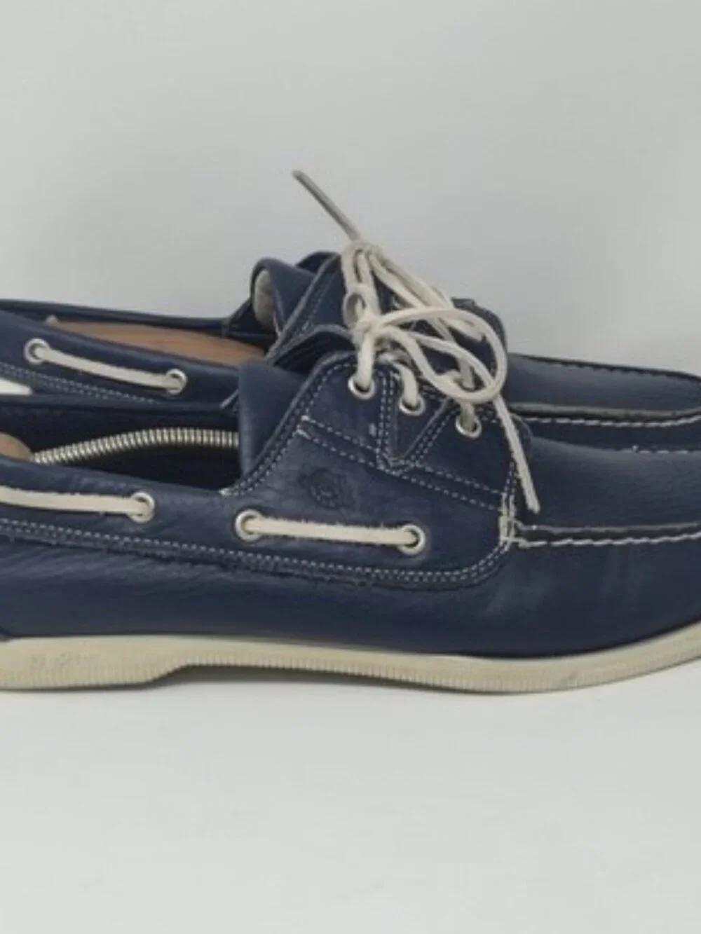​Vintage Dexter Boat Shoes Men's 12M Navy Leather Made in USA Heritage Casual